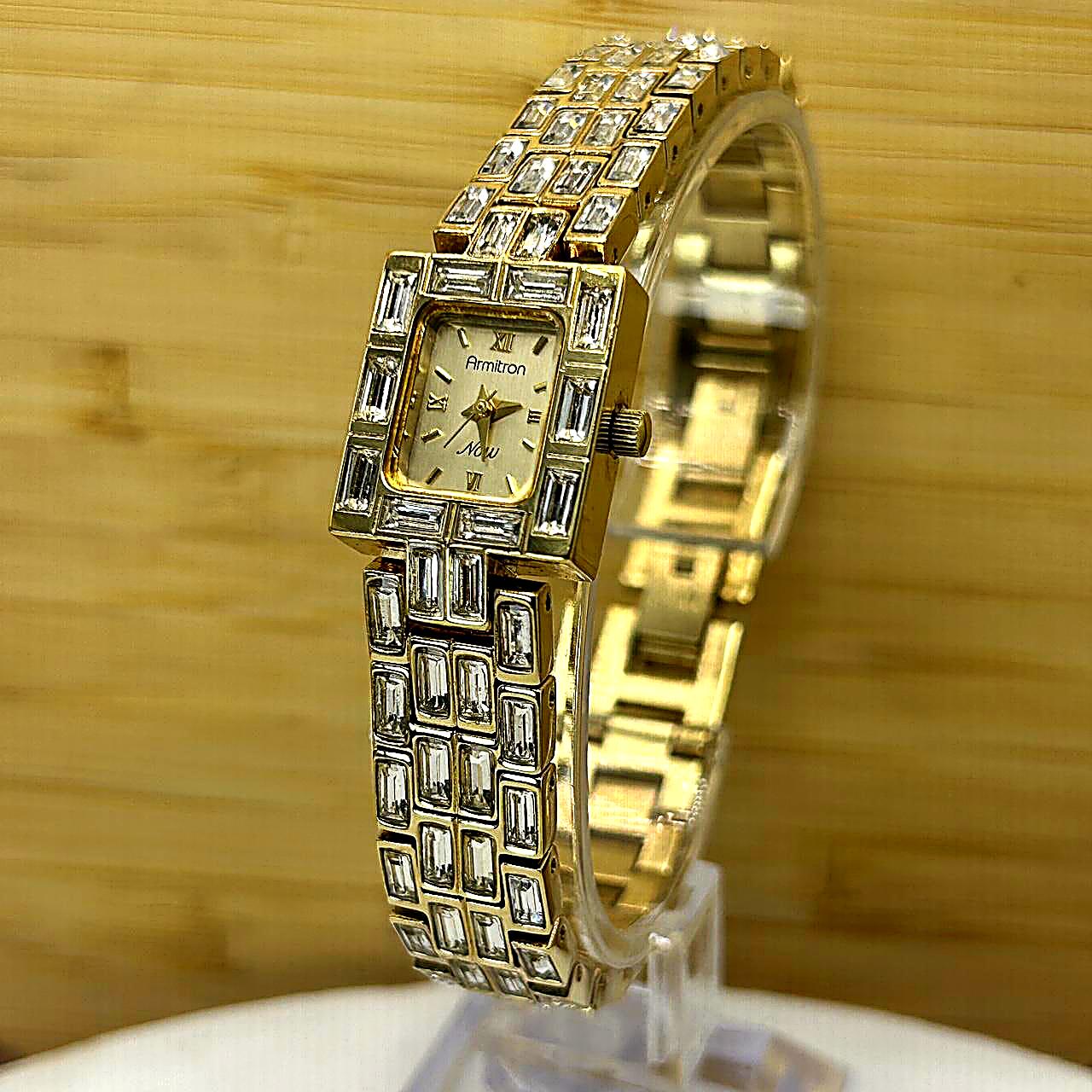 Armitron Now Rectangular Crystal Baguette Watch