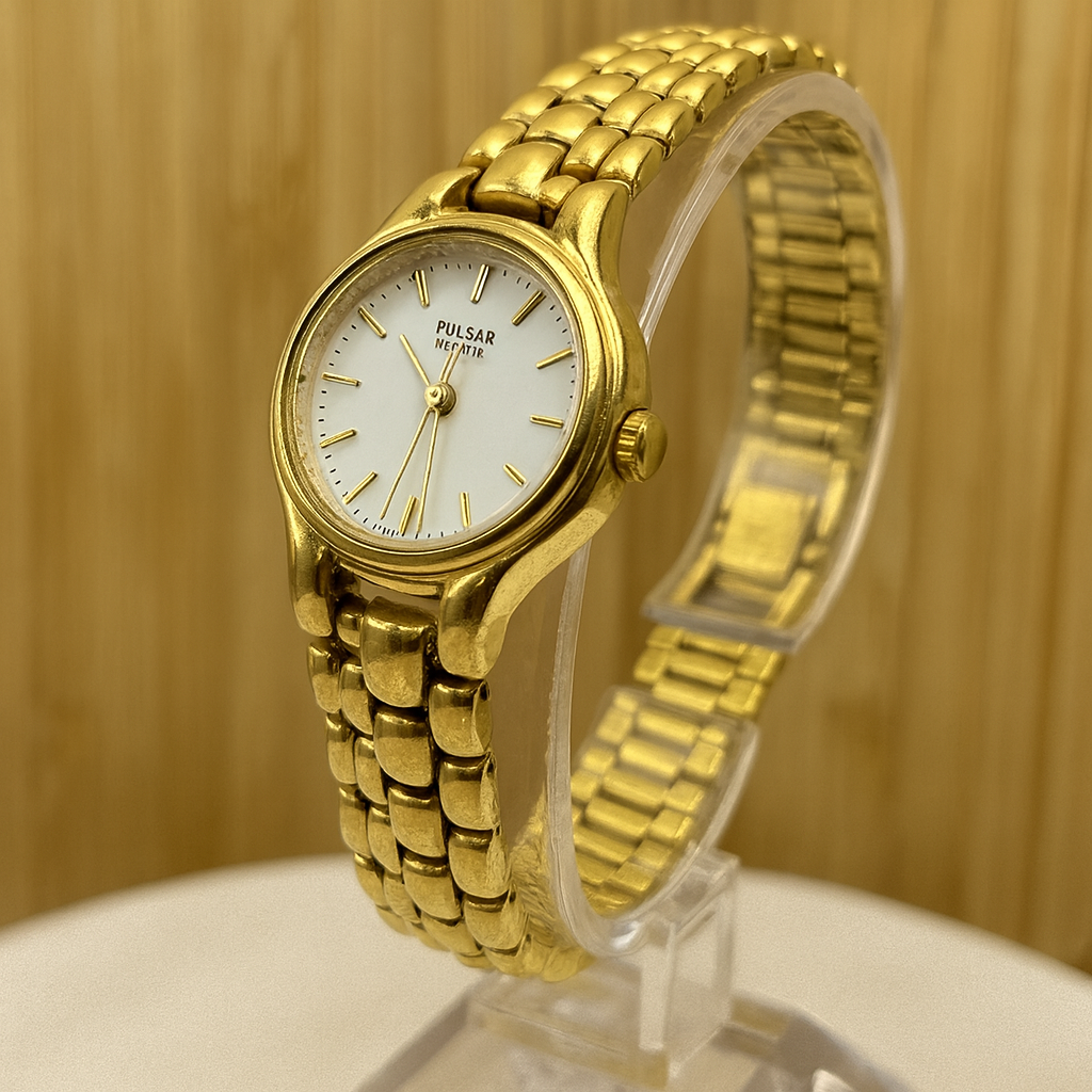 Pulsar Women’s Gold-Tone Quartz Bracelet Watch
