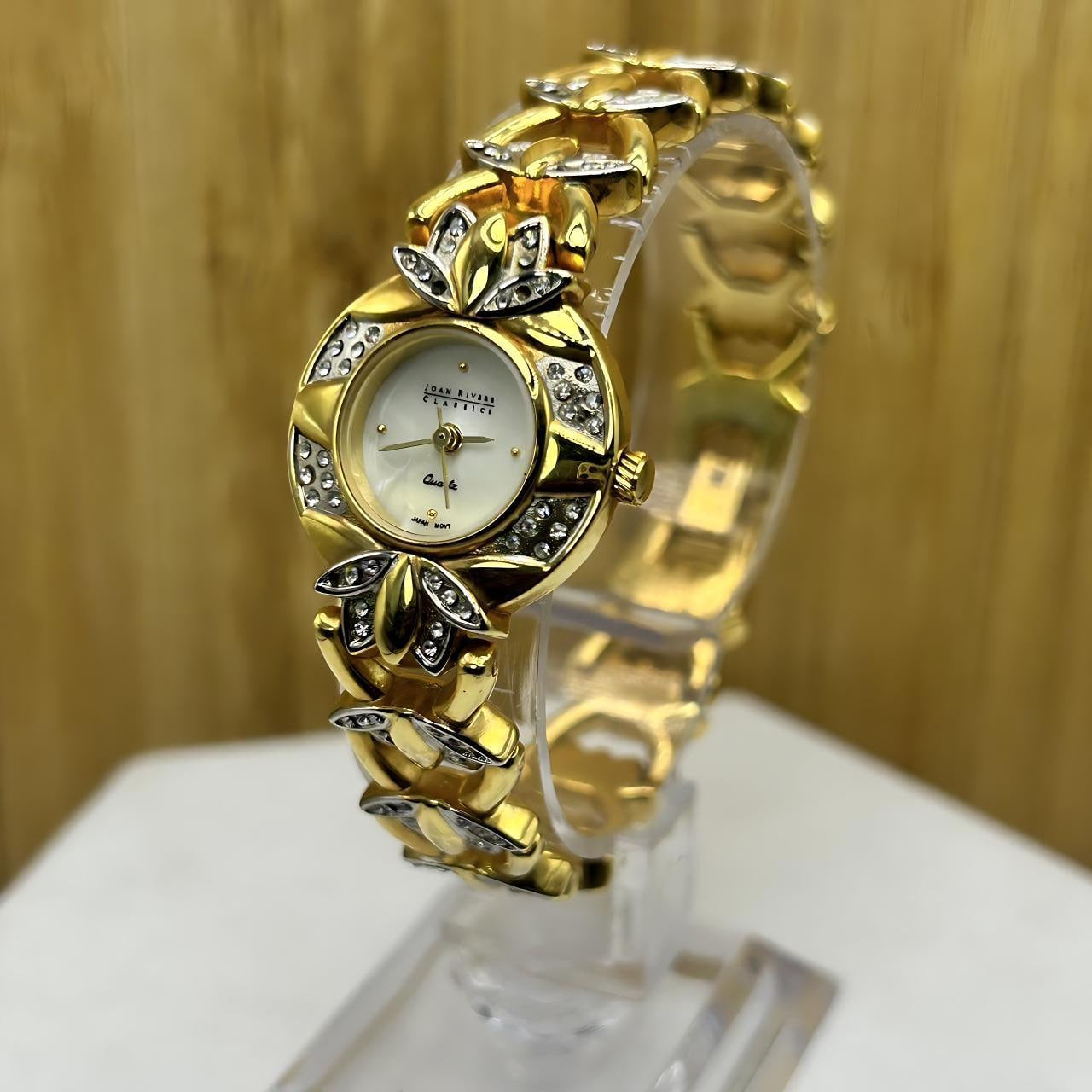 Joan Rivers Classic Collection Gold Leaf Watch