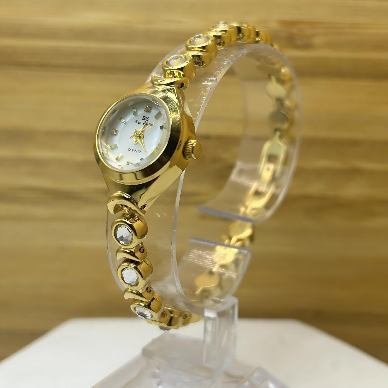 Bee Sisters Gold-Tone Crystal Accent Watch
